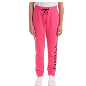 NWT Calvin Klein Girl's  Pink Black Sequin Jogger Sweatpants Size XL 16